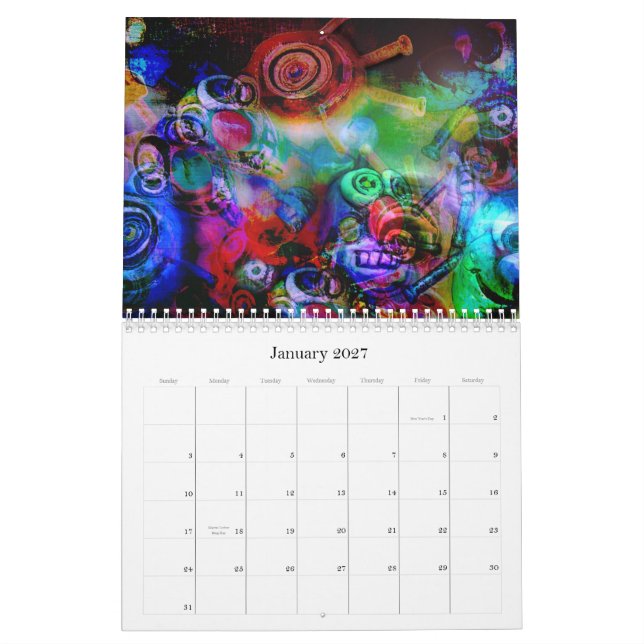 Calendário 2010 da alienígena & do monstro por (Jan 2027)