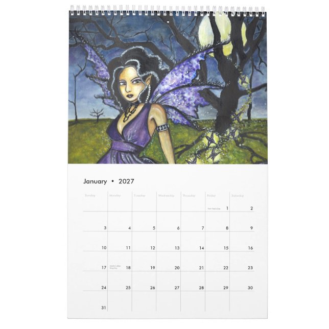 Calendário 2010 da arte da fantasia de Linzi (Jan 2027)