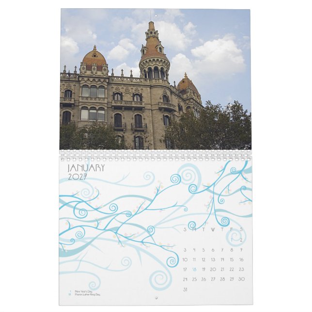 Calendário 2010 de Barcelona (Jan 2027)