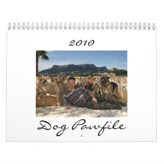 Calendário 2010 de Pawfile do cão
