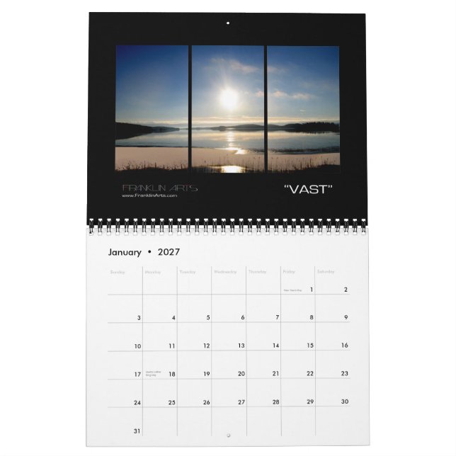 Calendário 2010 paisagens & pôrs do sol (Jan 2027)