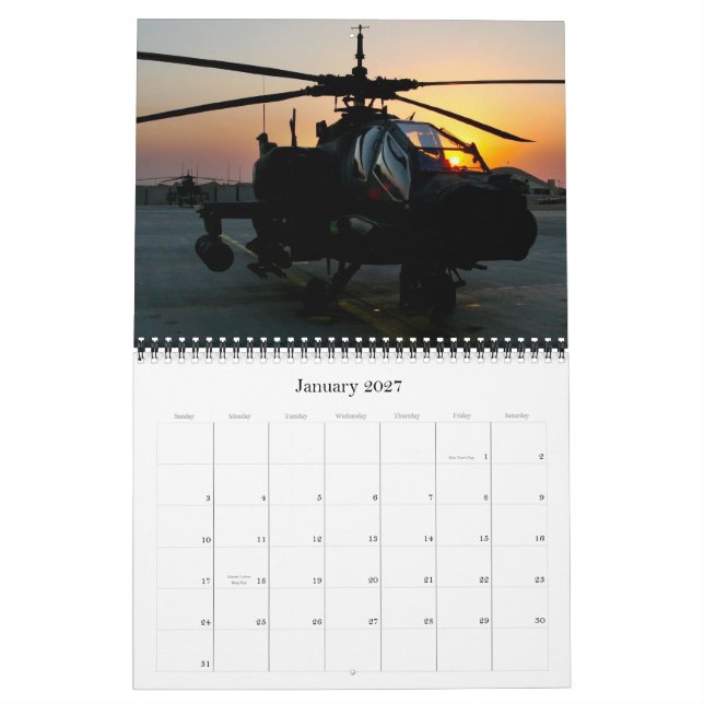 Calendário 2010 silhuetas militares (Jan 2027)