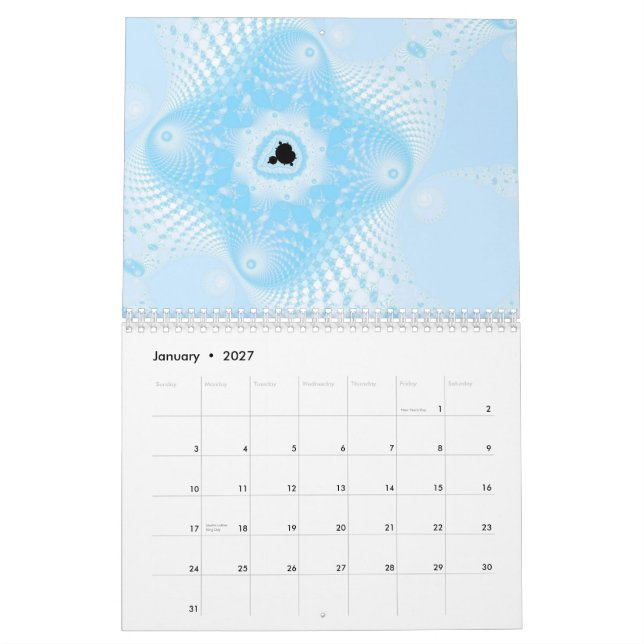 Calendário 2011 do Fractal (Jan 2027)