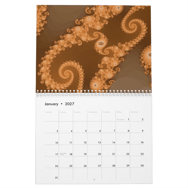 Calendário 2011 do Fractal (Jan 2027)