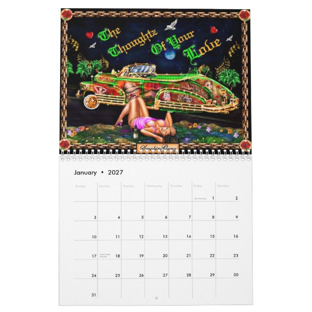 CALENDÁRIO 2011 DO LOWRIDER (Jan 2027)