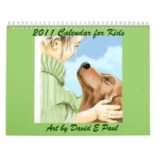 Calendário 2011 para miúdos com arte por David
