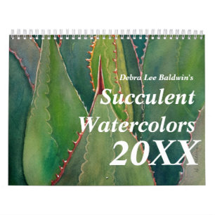 Calendário 2012 da aguarela dos Succulents