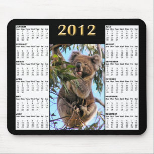 Calendário 2012 do Koala Mousepad