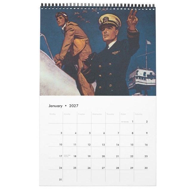 Calendário 2012 do poster da guerra mundial do (Jan 2027)