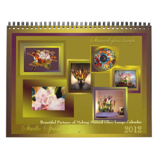 Calendário 2012 excelente das lâmpadas do vitral