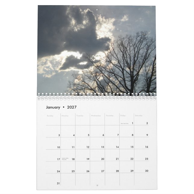 Calendário 2012 flores (Jan 2027)