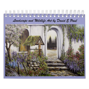 Calendário 2012 paisagem e arte dos animais selvagens por