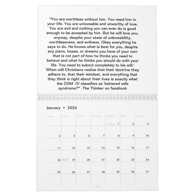 Calendário 2012: Um ano em citações do ateu pelo pensador (Jan 2026)