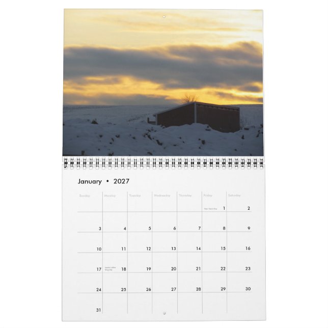 Calendário 2012: Um ano nas montanhas (Jan 2027)