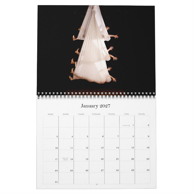 Calendário 2013 aéreo da ioga de Aircat (Jan 2027)