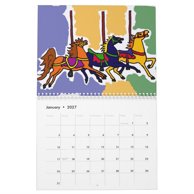 Calendário 2013 da arte popular AP (Jan 2027)