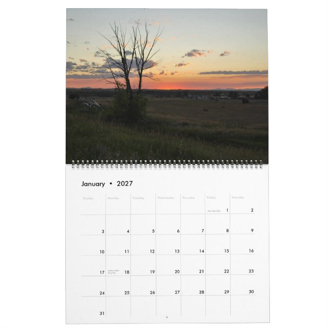 Calendário 2013 da fotografia do por do sol do (Jan 2027)