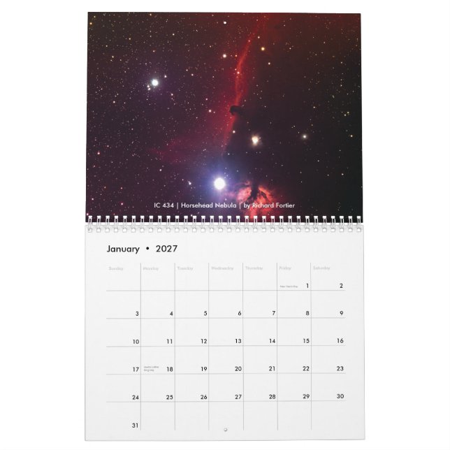 Calendário 2013 da sociedade da astronomia de (Jan 2027)