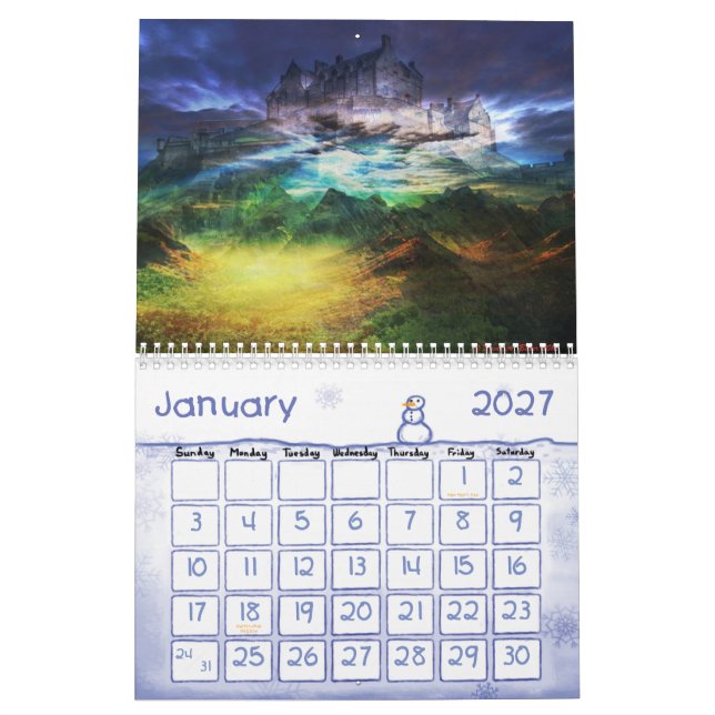 Calendário 2013 de David A. Padeiro Arte (Jan 2027)