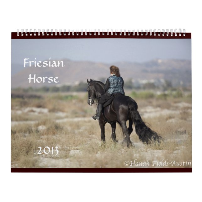 Calendário 2013 do cavalo do frisão colossal (Capa)