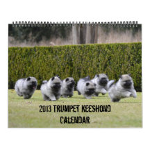 Calendário 2013 do Keeshond da trombeta