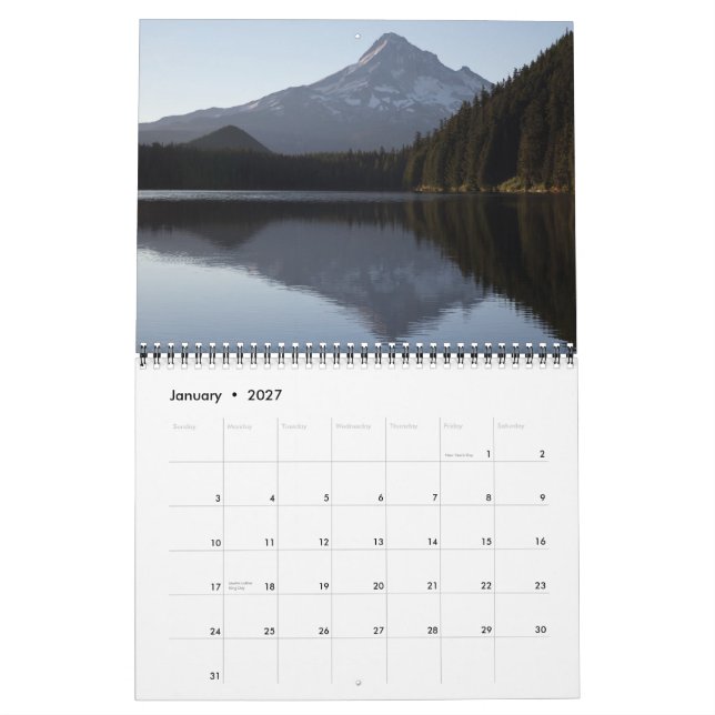 Calendário 2013 do leste da natureza e o ocidental (Jan 2027)