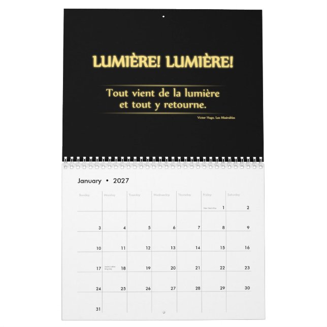 Calendário 2013, francês (Jan 2027)