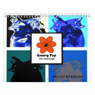 Calendário 2013 Groovy da arte do gato do filhote
