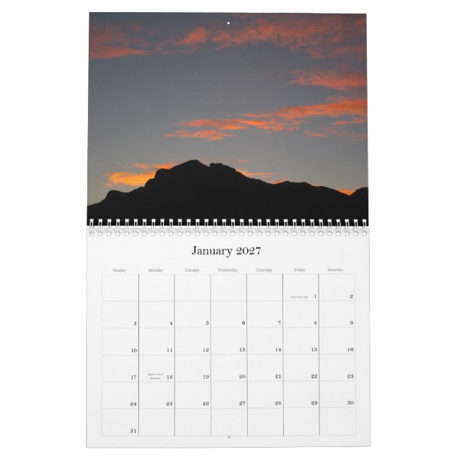 Calendário 2013 máximo do nascer do sol de Pusch (Jan 2027)