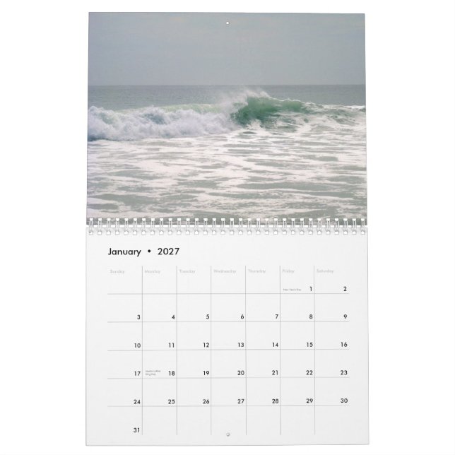 Calendário 2013 pelo mar (Jan 2027)