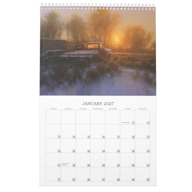 Calendário 2014 Arte de BRENT COTTON (Jan 2027)