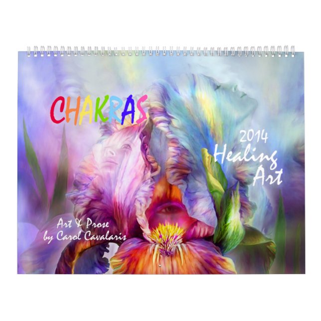Calendário 2014 da arte cura de Chakras (Capa)