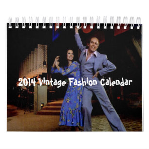Calendário 2014 da forma do vintage