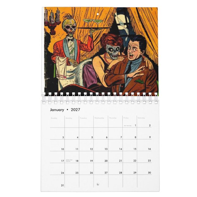 Calendário 2014 da história em quadrinhos do (Jan 2027)