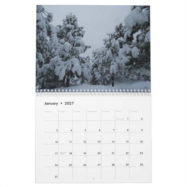 Calendário 2014 da maravilha da natureza (Jan 2027)