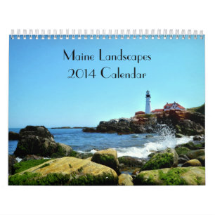 Calendário 2014 da paisagem de Maine