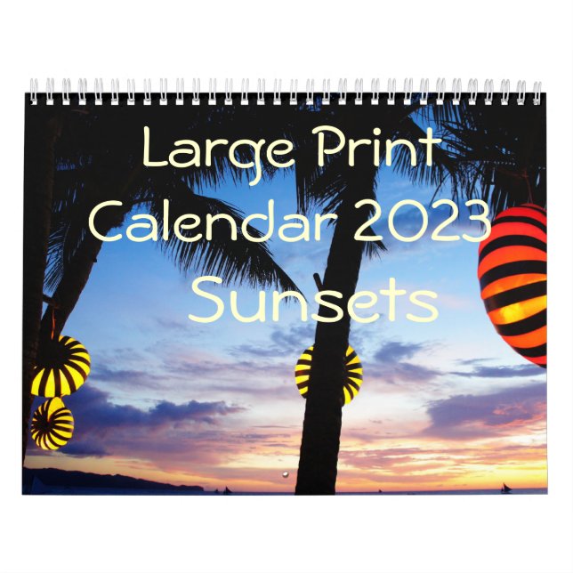 Calendário 2014 das letras grandes - pôr do sol (Capa)