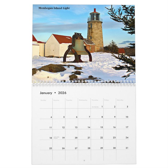 calendário 2014 do farol de LighthouseGuy.com (Jan 2026)