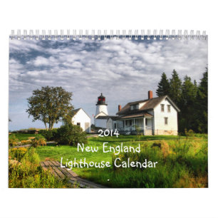 Calendário 2014 do farol de Nova Inglaterra