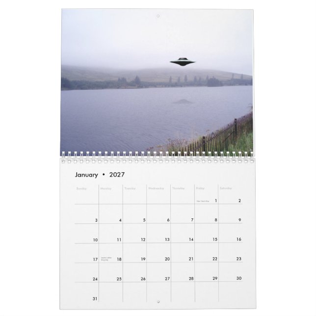 Calendário 2014 do UFO (Jan 2027)