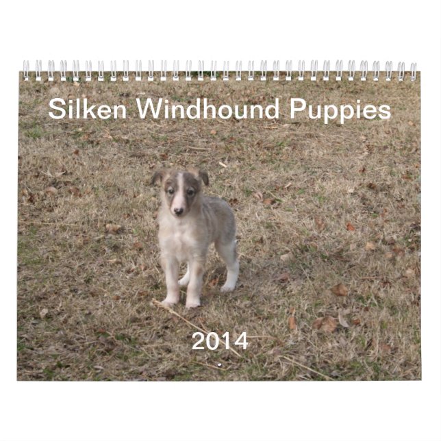 Calendário 2014 filhotes de cachorro macios de Windhound 1-2 (Capa)