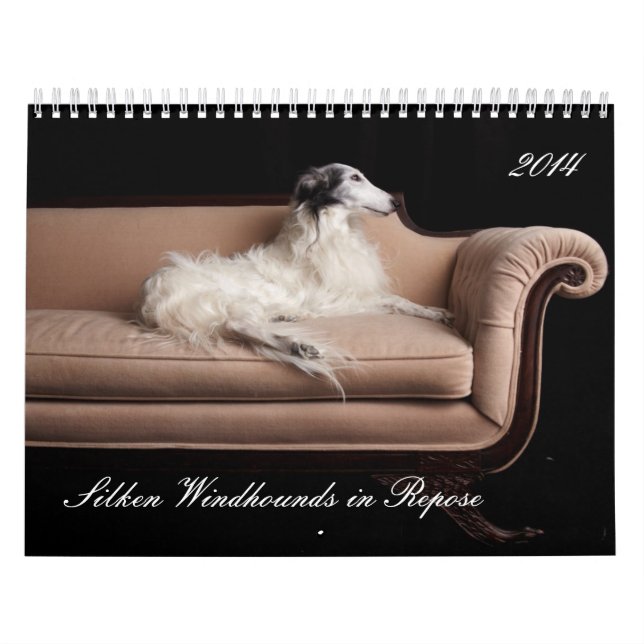 Calendário 2014 Windhounds macios no Repose 1-4 (Capa)