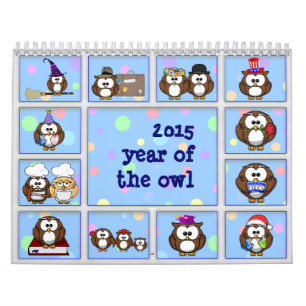 Calendário 2015 ano da coruja