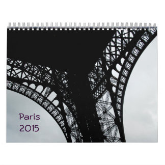 Calendário 2015 Calender Paris, França