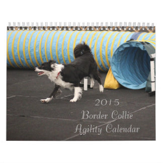 Calendário 2015 da agilidade de border collie