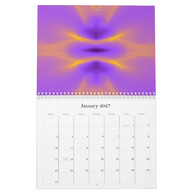 Calendário 2015 da arte do Fractal D (Jan 2027)