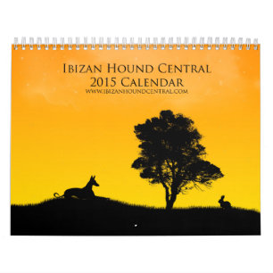 Calendário 2015 da central do cão de Ibizan