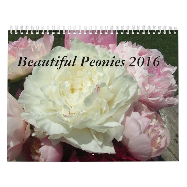 Calendário 2015 da flor das peônias (Capa)