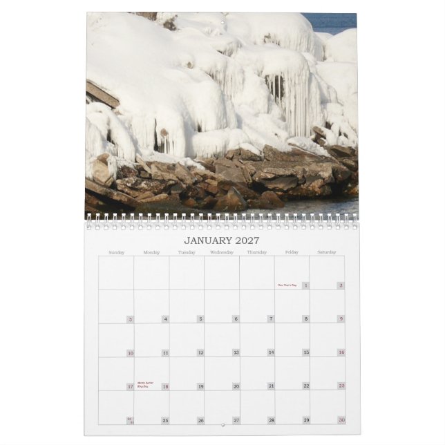 Calendário 2015 das costas de Marquette MI (Jan 2027)