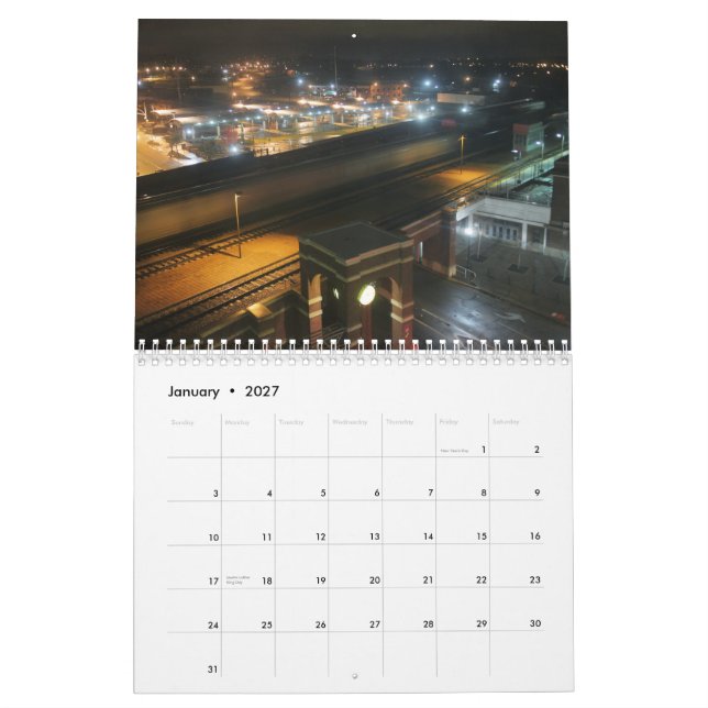 Calendário 2015 das noites | da cidade (Jan 2027)